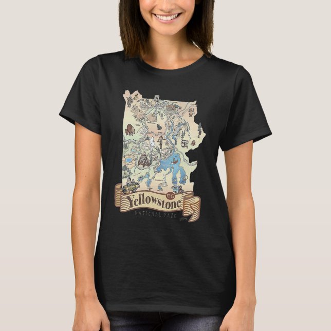 Yellowstone nationalpark 1 t shirt (Framsida)