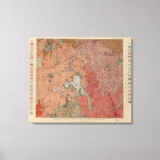 Yellowstone nationalpark 2 canvastryck (Framsida)