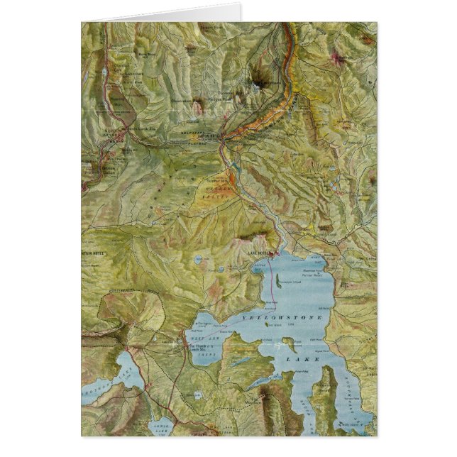 Yellowstone nationalpark 2 hälsningskort (Framsidan)