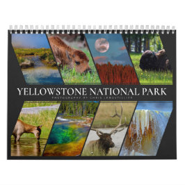 Yellowstone nationalpark A mycket Speciella Ställe Kalender