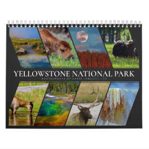 Yellowstone nationalpark A mycket Speciella Ställe Kalender