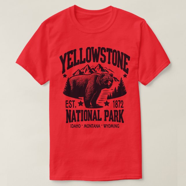 Yellowstone nationalpark A Timless Wilderness hade T Shirt (Design framsida)