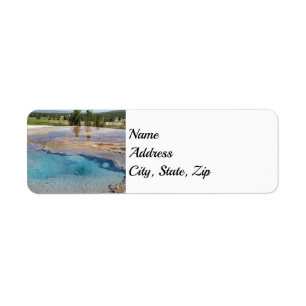 Yellowstone nationalpark Adress Returadress Etikett