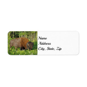 Yellowstone nationalpark Adress Returadress Etikett