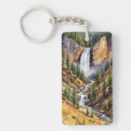 Yellowstone nationalpark Artist Point Watercolor