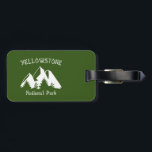 Yellowstone nationalpark bagagebricka<br><div class="desc">Om du aldrig har varit det... Gå nu. Vildlivet,  avståndet,  bergen,  gästrarna,  sjö. Det är den ursprungliga nationalparken,  och ändå den bästa. Visa kärlek för gulsten.</div>