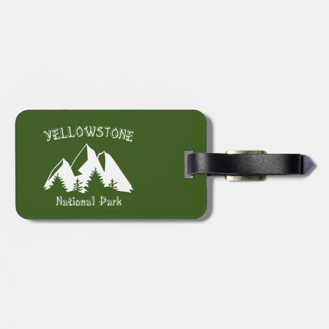 Yellowstone nationalpark bagagebricka (Baksida Vågrät)