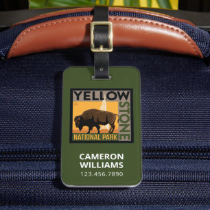 Yellowstone nationalpark Buffalo Bagagebricka