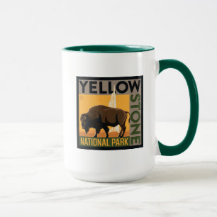 Yellowstone nationalpark Buffalo Mugg