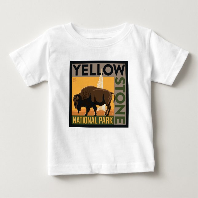 Yellowstone nationalpark | Buffalo T Shirt (Framsida)
