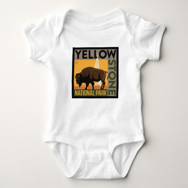 Yellowstone nationalpark | Buffalo T Shirt (Framsida)