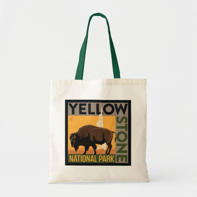 Yellowstone nationalpark | Buffalo Tygkasse (Framsidan)