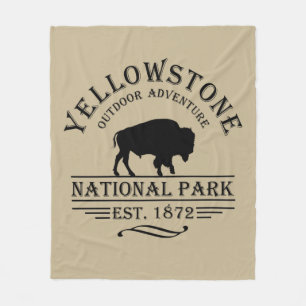 Yellowstone nationalpark fleecefilt