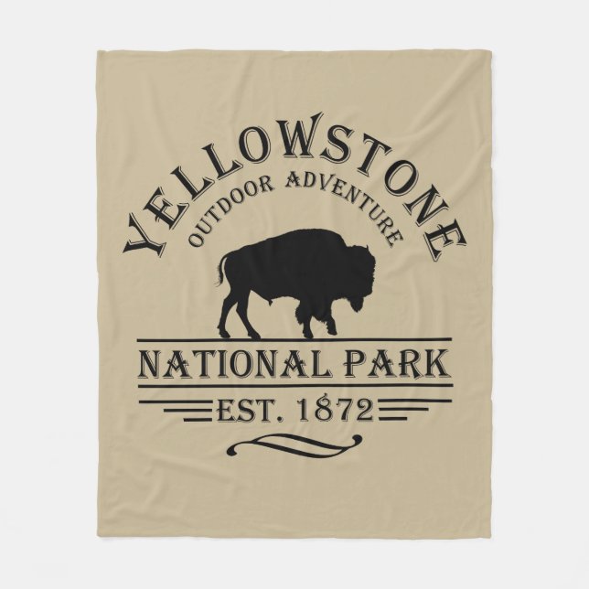 Yellowstone nationalpark fleecefilt (Framsidan)