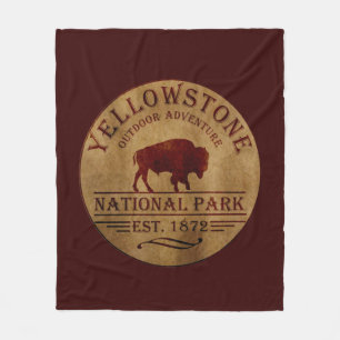 Yellowstone nationalpark fleecefilt
