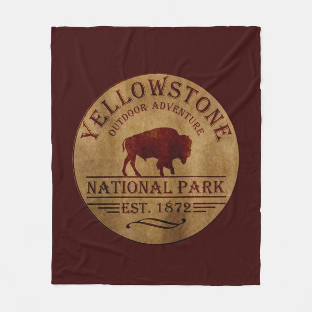 Yellowstone nationalpark fleecefilt (Framsidan)