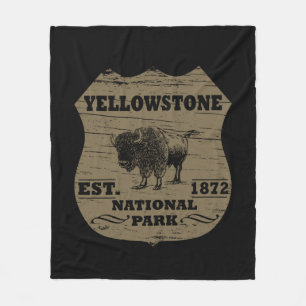 Yellowstone nationalpark fleecefilt