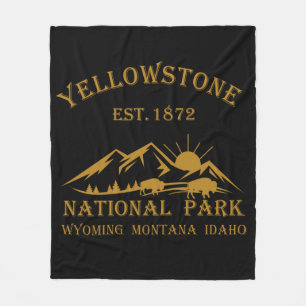 Yellowstone nationalpark fleecefilt