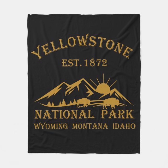 Yellowstone nationalpark fleecefilt (Framsidan)