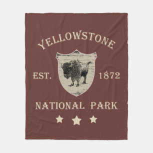 Yellowstone nationalpark fleecefilt