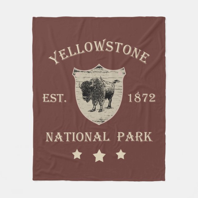 Yellowstone nationalpark fleecefilt (Framsidan)