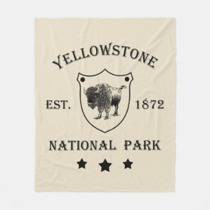 Yellowstone nationalpark fleecefilt