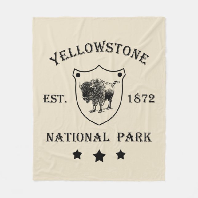 Yellowstone nationalpark fleecefilt (Framsidan)