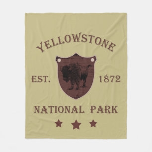 Yellowstone nationalpark fleecefilt