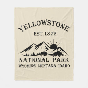 Yellowstone nationalpark fleecefilt