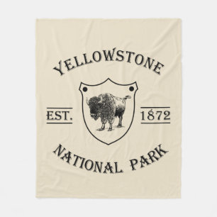 Yellowstone nationalpark fleecefilt