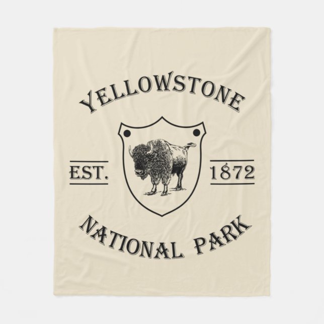 Yellowstone nationalpark fleecefilt (Framsidan)