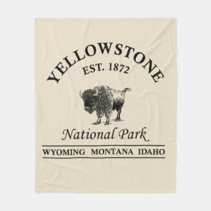 Yellowstone nationalpark fleecefilt