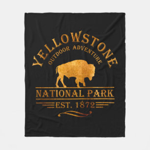 Yellowstone nationalpark fleecefilt