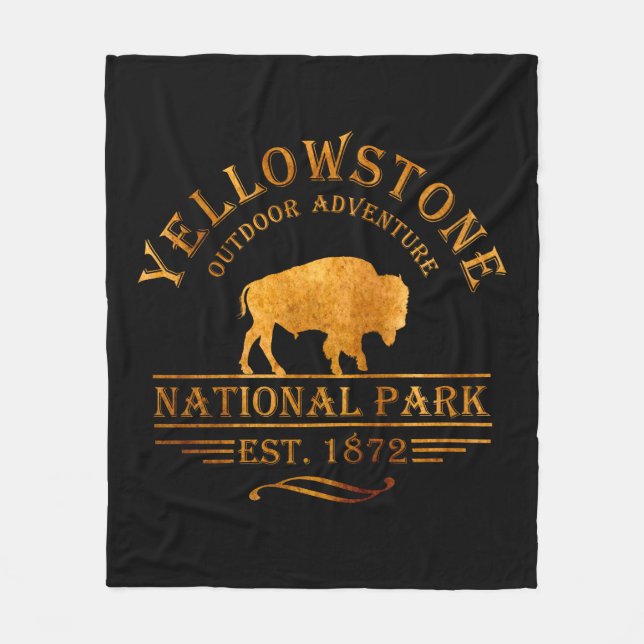 Yellowstone nationalpark fleecefilt (Framsidan)