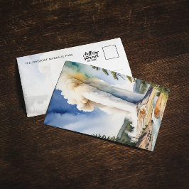 Yellowstone nationalpark Gamla Faithful Postcard Inbjudningar