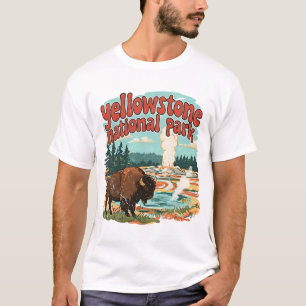 Yellowstone Nationalpark Geysir Varm Källa T Shirt