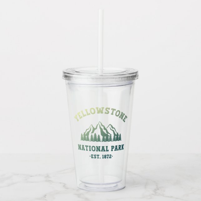 Yellowstone Nationalpark Gradient Vandring Camping Take Away Mugg (Framsida)