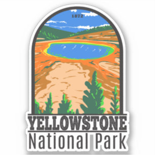 Yellowstone nationalpark Grand Prismatic Vår Klistermärken