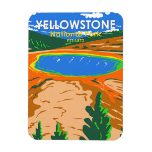 Yellowstone nationalpark Grand Prismatic Vår Magnet
