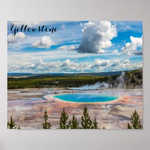 Yellowstone nationalpark Grand Prismatic Vår Poster