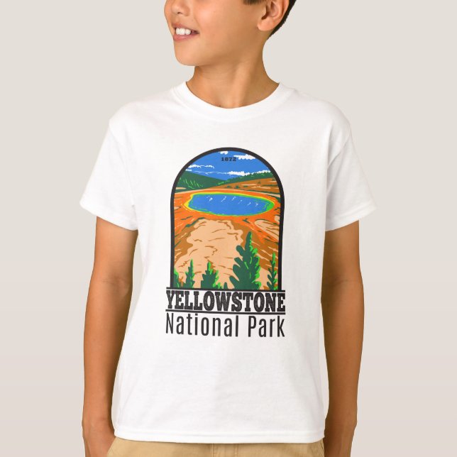 Yellowstone nationalpark Grand Prismatic Vår T Shirt (Framsida)