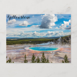 Yellowstone nationalpark Grand Prismatic Vår Vykort