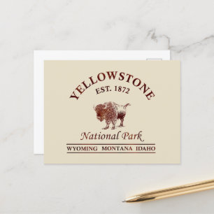 Yellowstone nationalpark helg vykort