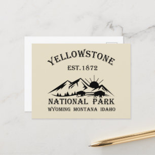 Yellowstone nationalpark helg vykort