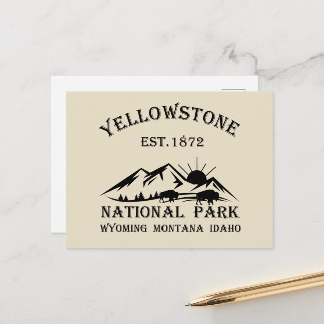 Yellowstone nationalpark helg vykort (Fram/Back In Situ)