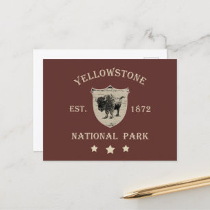 Yellowstone nationalpark helg vykort