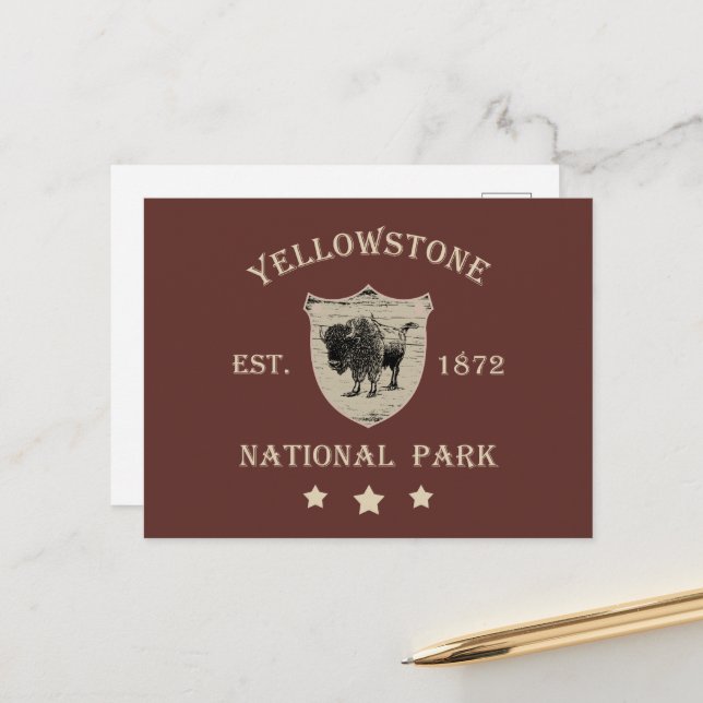 Yellowstone nationalpark helg vykort (Fram/Back In Situ)