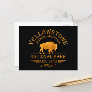 Yellowstone nationalpark helg vykort