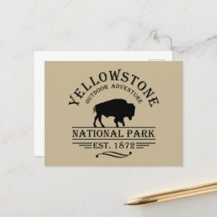 Yellowstone nationalpark helg vykort