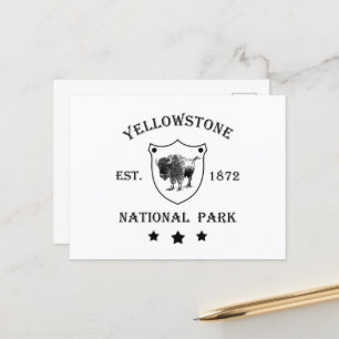Yellowstone nationalpark helg vykort